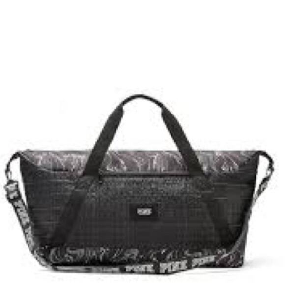 Victoria's Secret PINK Marble Weekender Duffle Bag Oversized Travel - Picture 1 of 3